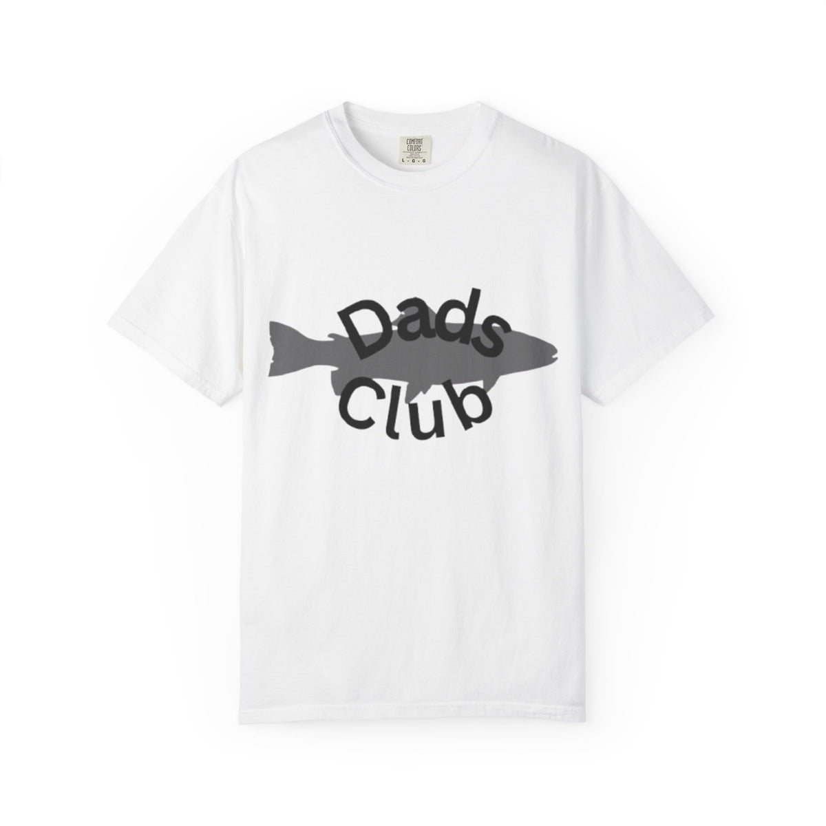 Dads Club Fishing T-Shirt — "Dads Club" Fish Silhouette Tee