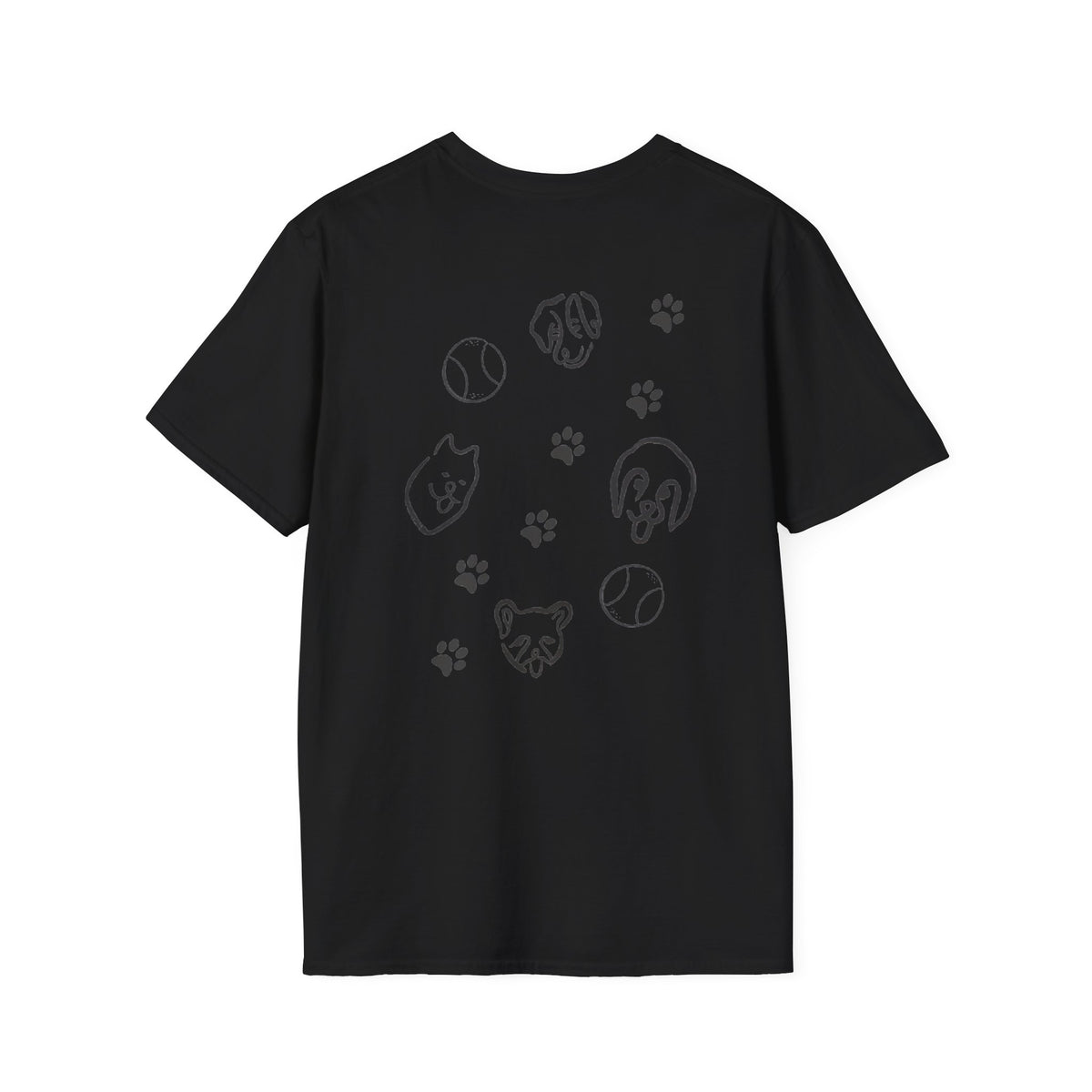 Dog Dad T-Shirt — Paw Print & Dog Face Tee for Pet Lovers