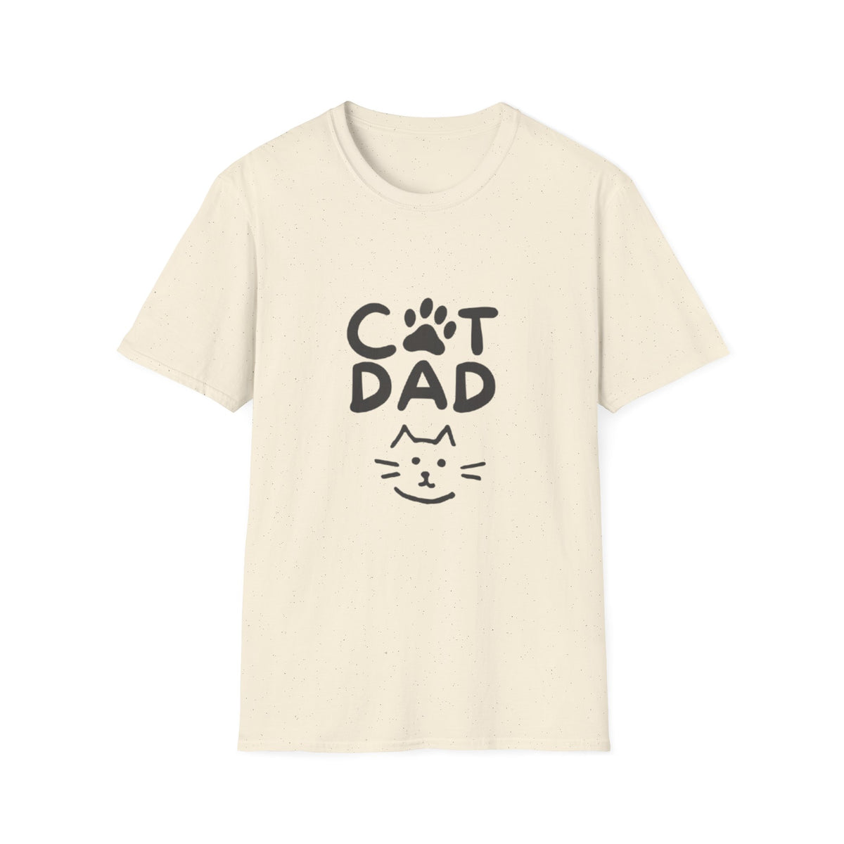 Cat Dad T-Shirt — Cute Paw Print & Cat Face Tee for Cat Lovers