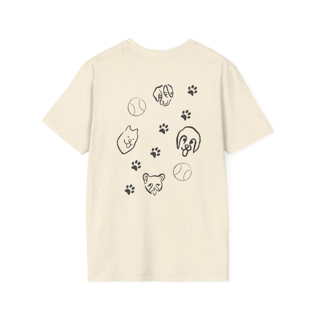 Dog Dad T-Shirt — Paw Print & Dog Face Tee for Pet Lovers