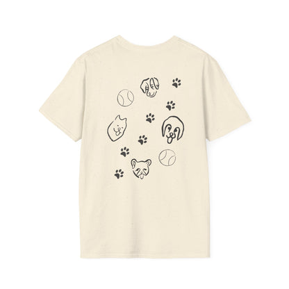 Dog Dad T-Shirt — Paw Print & Dog Face Tee for Pet Lovers