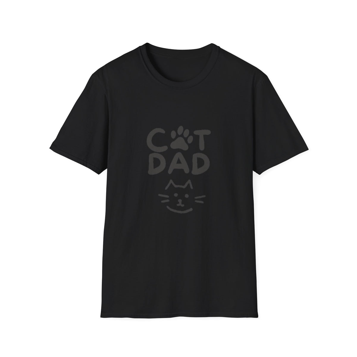 Cat Dad T-Shirt — Cute Paw Print & Cat Face Tee for Cat Lovers