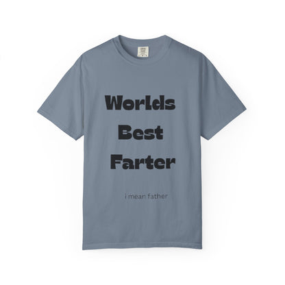 Funny "World's Best Farter (I Mean Father)" T-Shirt — Dad Gift, Father's Day Humor Tee