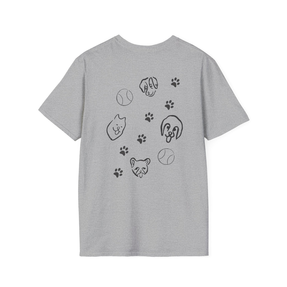 Dog Dad T-Shirt — Paw Print & Dog Face Tee for Pet Lovers