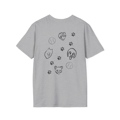 Dog Dad T-Shirt — Paw Print & Dog Face Tee for Pet Lovers