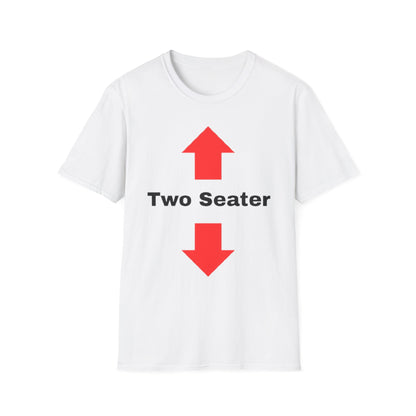 Two Seater T-Shirt — Funny Couples "Two Seater" Tee with Up & Down Arrows