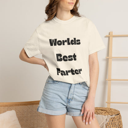 Funny "World's Best Farter (I Mean Father)" T-Shirt — Dad Gift, Father's Day Humor Tee