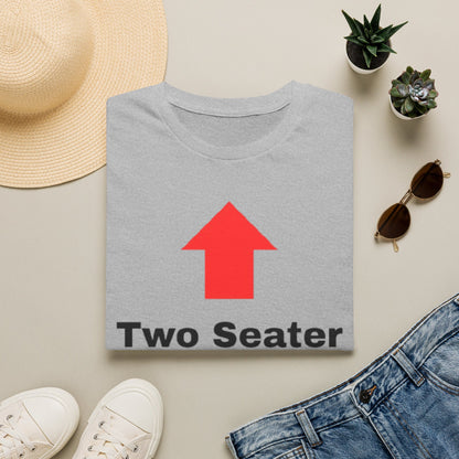 Two Seater T-Shirt — Funny Couples "Two Seater" Tee with Up & Down Arrows