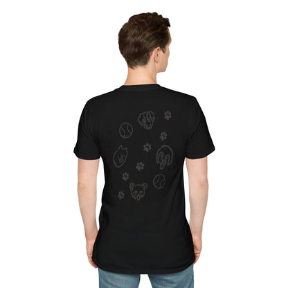 Dog Dad T-Shirt — Paw Print & Dog Face Tee for Pet Lovers