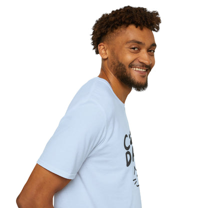 Cat Dad T-Shirt — Cute Paw Print & Cat Face Tee for Cat Lovers