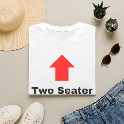 Two Seater T-Shirt — Funny Couples "Two Seater" Tee with Up & Down Arrows
