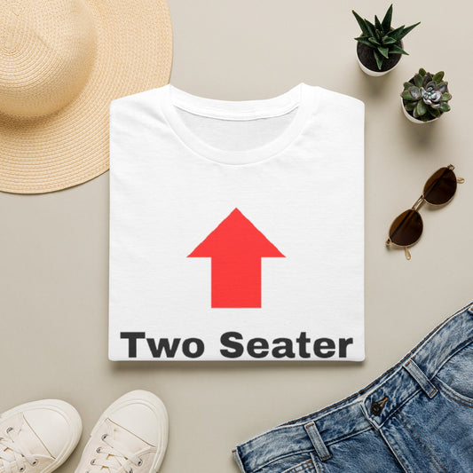 Two Seater T-Shirt — Funny Couples "Two Seater" Tee with Up & Down Arrows