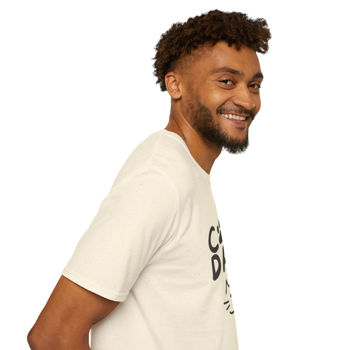 Cat Dad T-Shirt — Cute Paw Print & Cat Face Tee for Cat Lovers