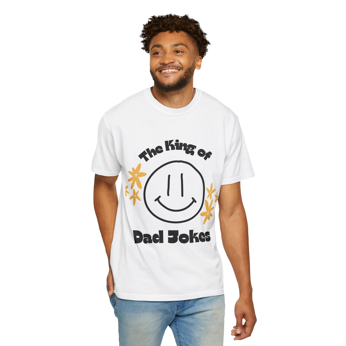 T-Shirt — The King of Dad Jokes Smiley Floral Tee