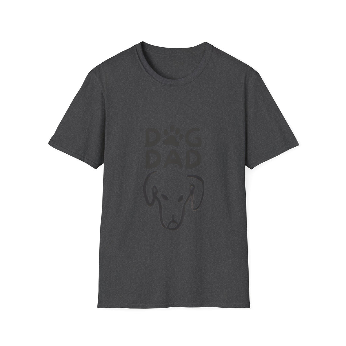 Dog Dad T-Shirt — Paw Print & Dog Face Tee for Pet Lovers