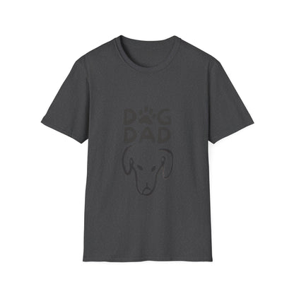 Dog Dad T-Shirt — Paw Print & Dog Face Tee for Pet Lovers