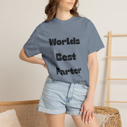 Funny "World's Best Farter (I Mean Father)" T-Shirt — Dad Gift, Father's Day Humor Tee