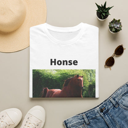 Horse Photo Tee — "Honse" Funny Photo T-Shirt