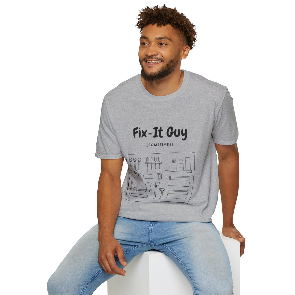 Fix-It Guy T-Shirt — Funny Handyman Tools Tee (Sometimes)
