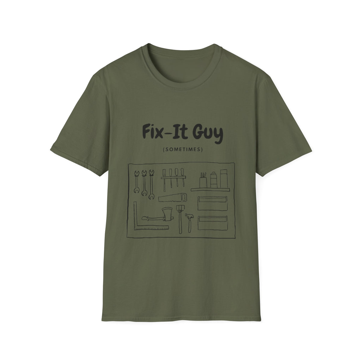 Fix-It Guy T-Shirt — Funny Handyman Tools Tee (Sometimes)