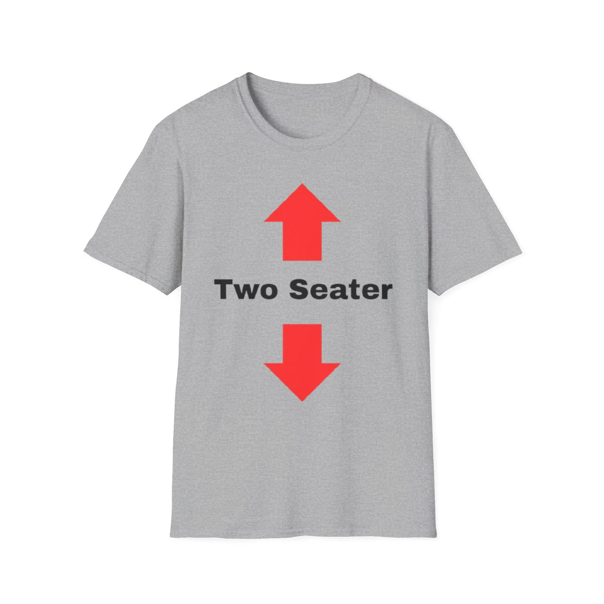Two Seater T-Shirt — Funny Couples "Two Seater" Tee with Up & Down Arrows
