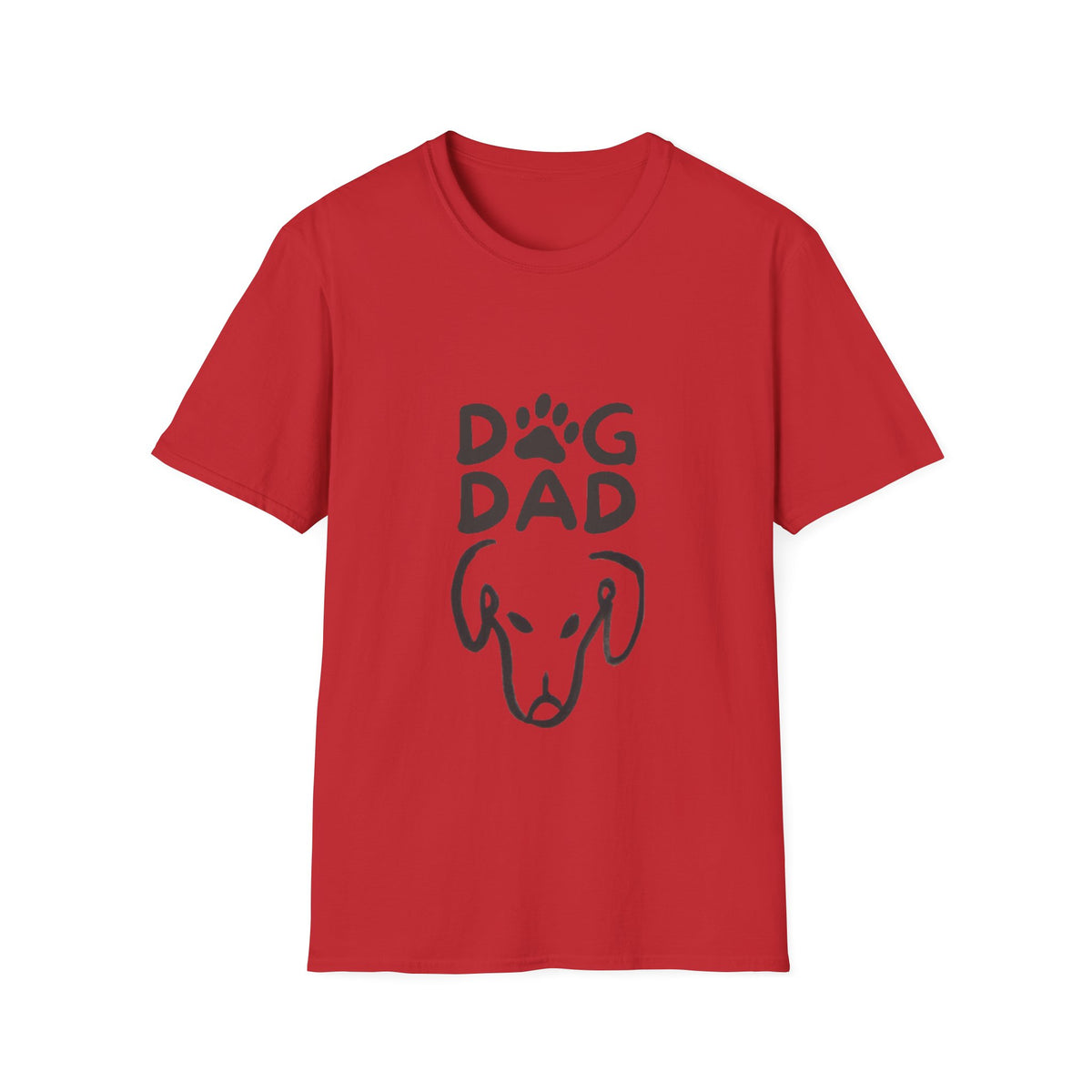 Dog Dad T-Shirt — Paw Print & Dog Face Tee for Pet Lovers