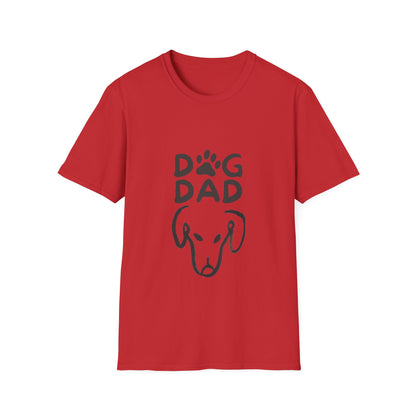 Dog Dad T-Shirt — Paw Print & Dog Face Tee for Pet Lovers