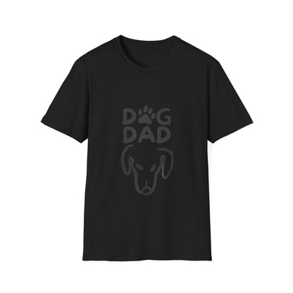 Dog Dad T-Shirt — Paw Print & Dog Face Tee for Pet Lovers