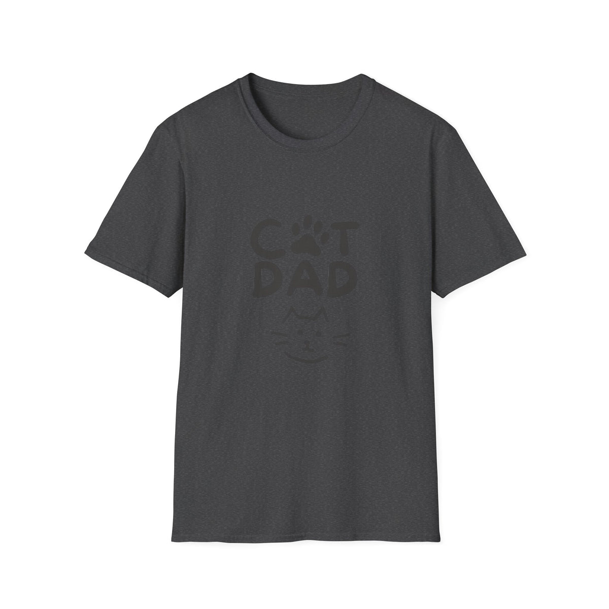 Cat Dad T-Shirt — Cute Paw Print & Cat Face Tee for Cat Lovers