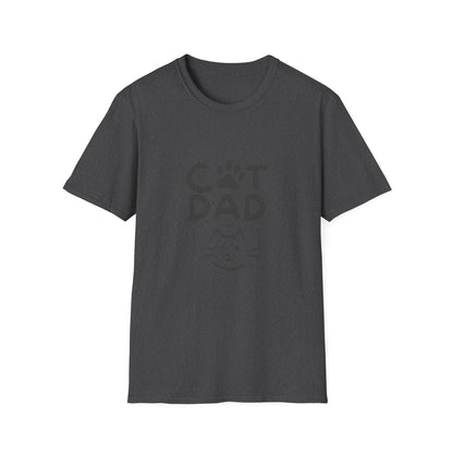 Cat Dad T-Shirt — Cute Paw Print & Cat Face Tee for Cat Lovers