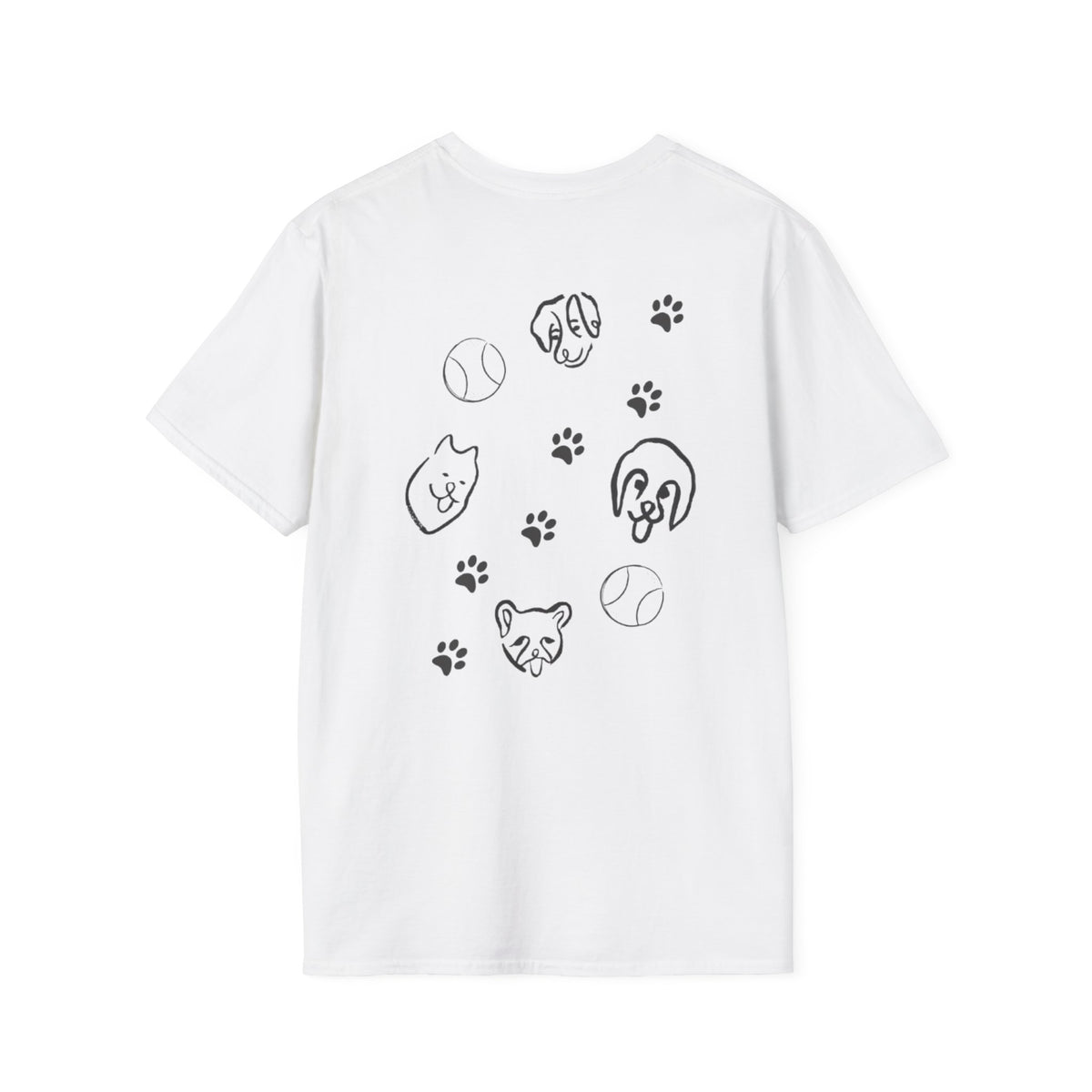 Dog Dad T-Shirt — Paw Print & Dog Face Tee for Pet Lovers