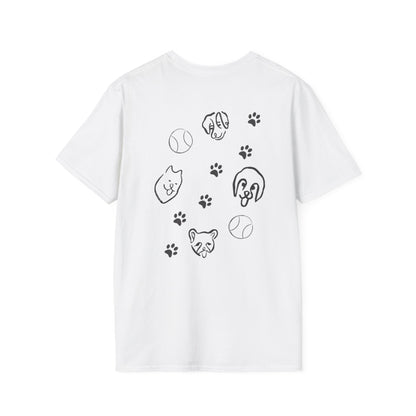 Dog Dad T-Shirt — Paw Print & Dog Face Tee for Pet Lovers