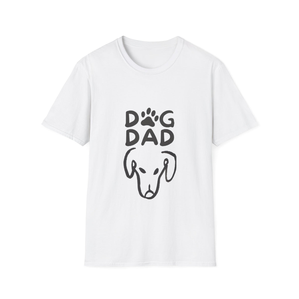 Dog Dad T-Shirt — Paw Print & Dog Face Tee for Pet Lovers
