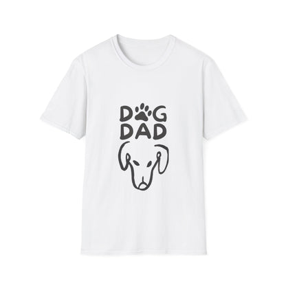 Dog Dad T-Shirt — Paw Print & Dog Face Tee for Pet Lovers