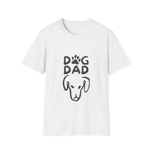 Dog Dad T-Shirt — Paw Print & Dog Face Tee for Pet Lovers