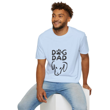 Dog Dad T-Shirt — Paw Print & Dog Face Tee for Pet Lovers