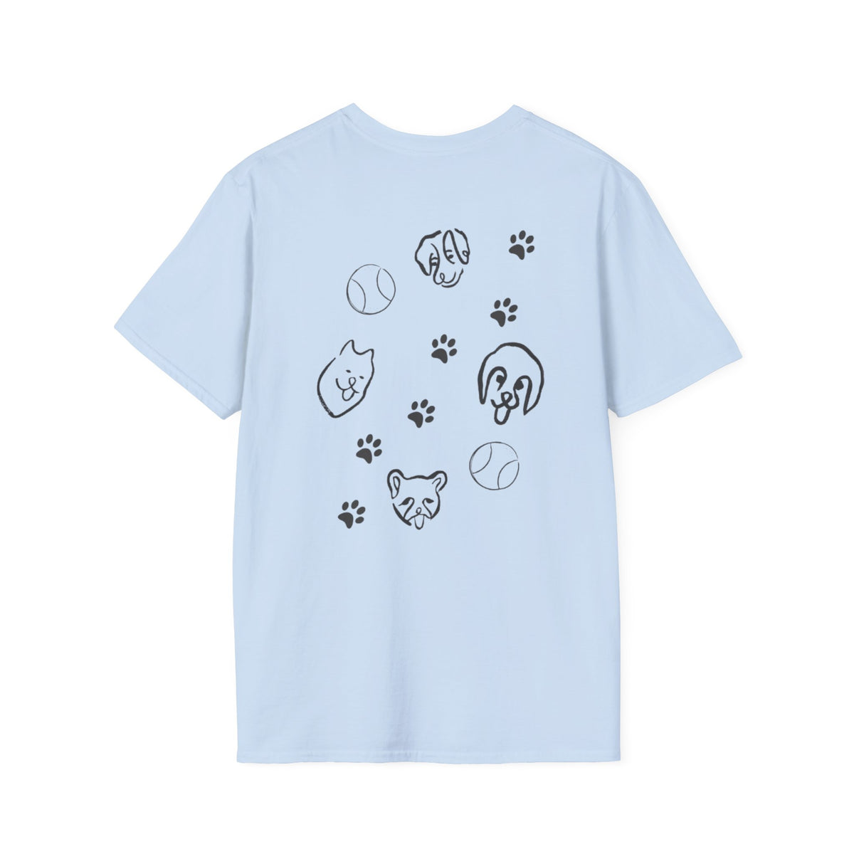 Dog Dad T-Shirt — Paw Print & Dog Face Tee for Pet Lovers