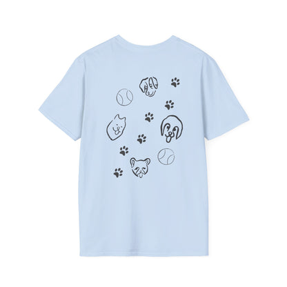 Dog Dad T-Shirt — Paw Print & Dog Face Tee for Pet Lovers