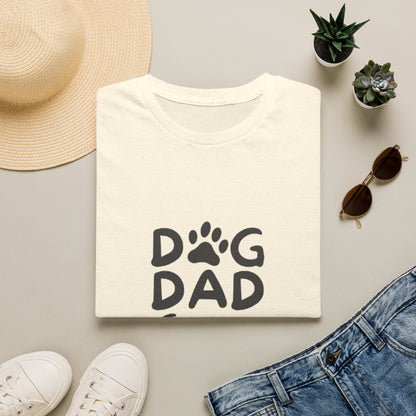 Dog Dad T-Shirt — Paw Print & Dog Face Tee for Pet Lovers