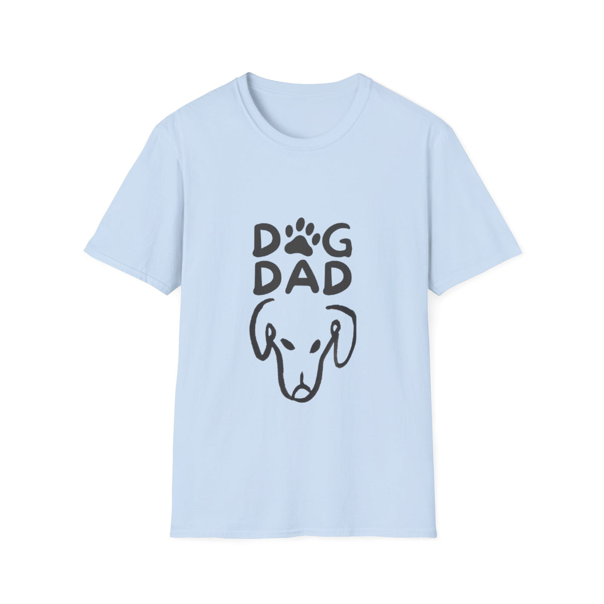 Dog Dad T-Shirt — Paw Print & Dog Face Tee for Pet Lovers