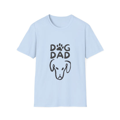 Dog Dad T-Shirt — Paw Print & Dog Face Tee for Pet Lovers
