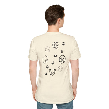 Dog Dad T-Shirt — Paw Print & Dog Face Tee for Pet Lovers