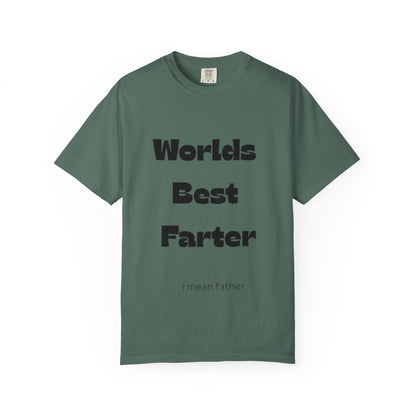 Funny "World's Best Farter (I Mean Father)" T-Shirt — Dad Gift, Father's Day Humor Tee