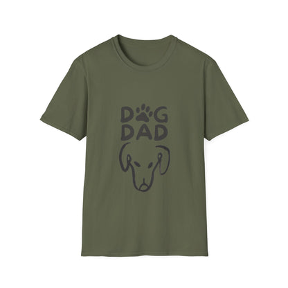 Dog Dad T-Shirt — Paw Print & Dog Face Tee for Pet Lovers