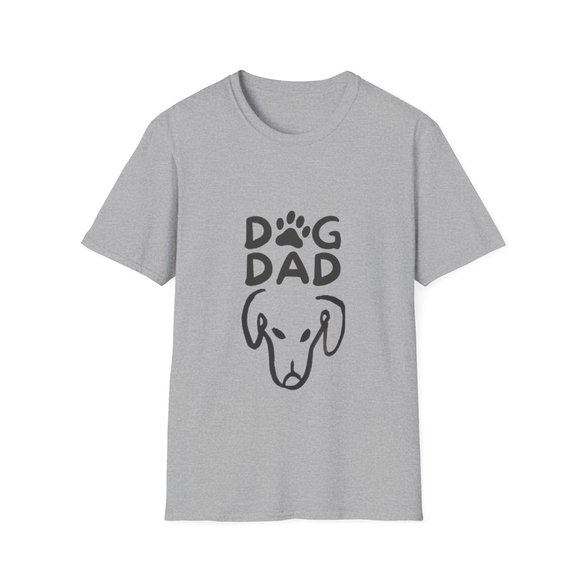 Dog Dad T-Shirt — Paw Print & Dog Face Tee for Pet Lovers