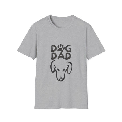 Dog Dad T-Shirt — Paw Print & Dog Face Tee for Pet Lovers