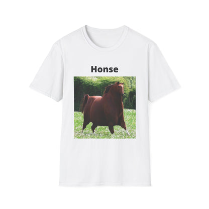 Horse Photo Tee — "Honse" Funny Photo T-Shirt