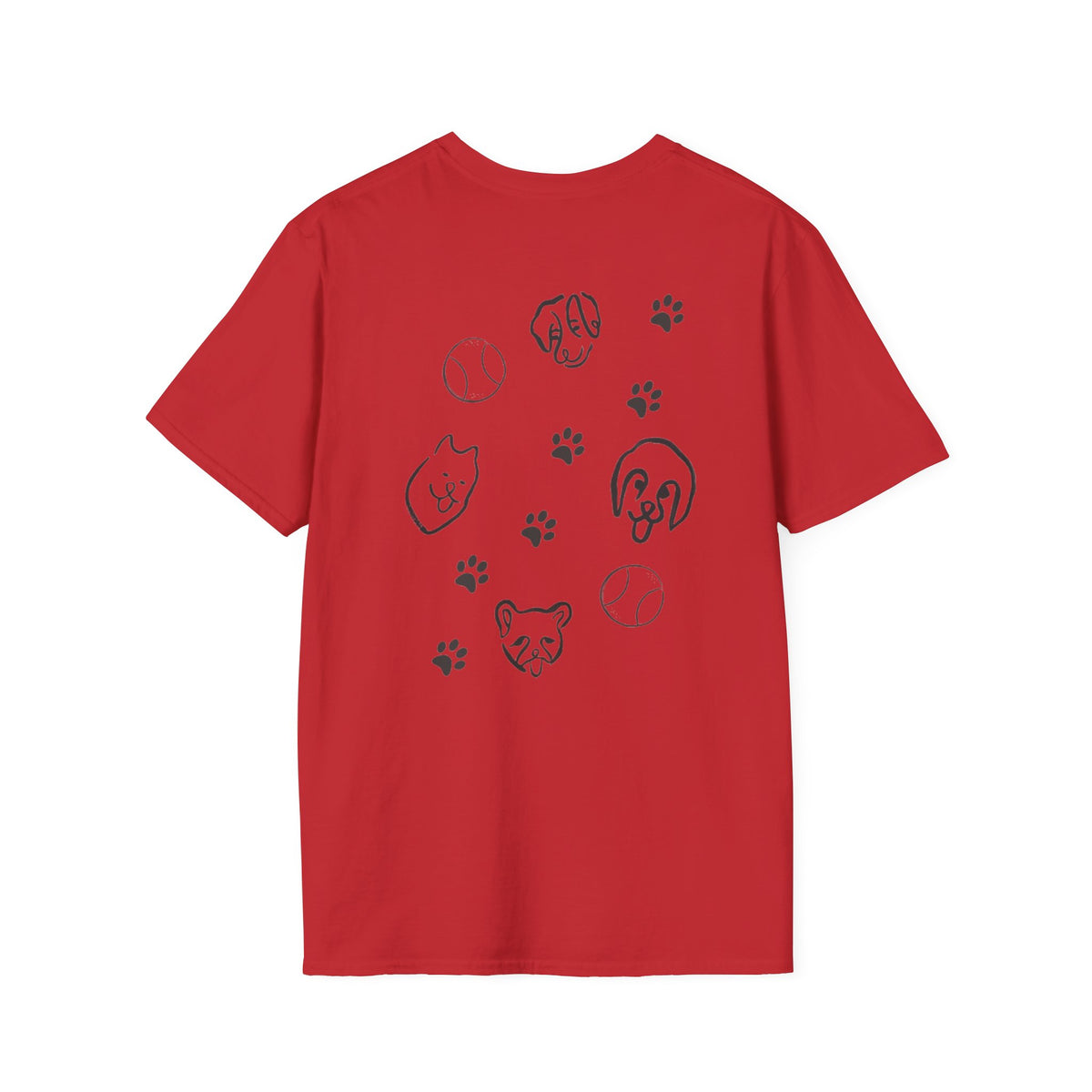 Dog Dad T-Shirt — Paw Print & Dog Face Tee for Pet Lovers