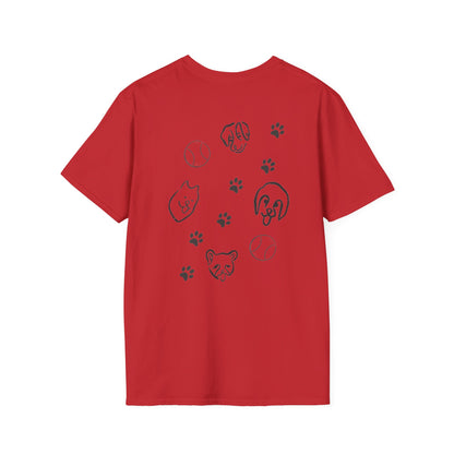 Dog Dad T-Shirt — Paw Print & Dog Face Tee for Pet Lovers