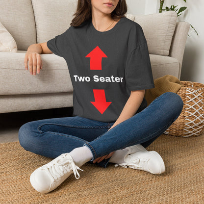 Two Seater T-Shirt — Funny Couples "Two Seater" Tee with Up & Down Arrows